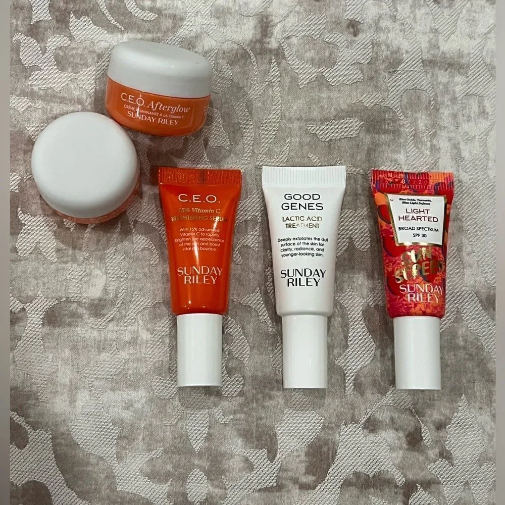 Sunday Riley 5 Piece Bundle - CEO, Good Genes, Light hearted, NEW